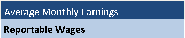 Average Monthly Earnings - Reportable Wages