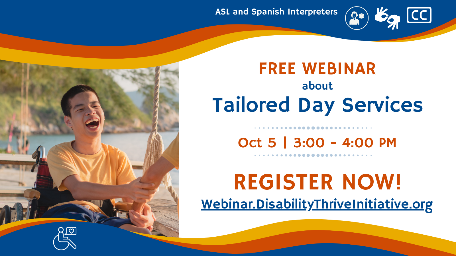 Tailored Day Services Webinar Banner.  Wednesday, October 5 | 3:00 PM – 4:00 PM 