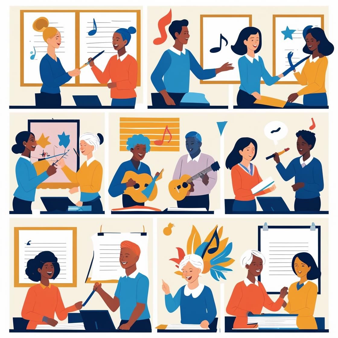 Three different music classes.