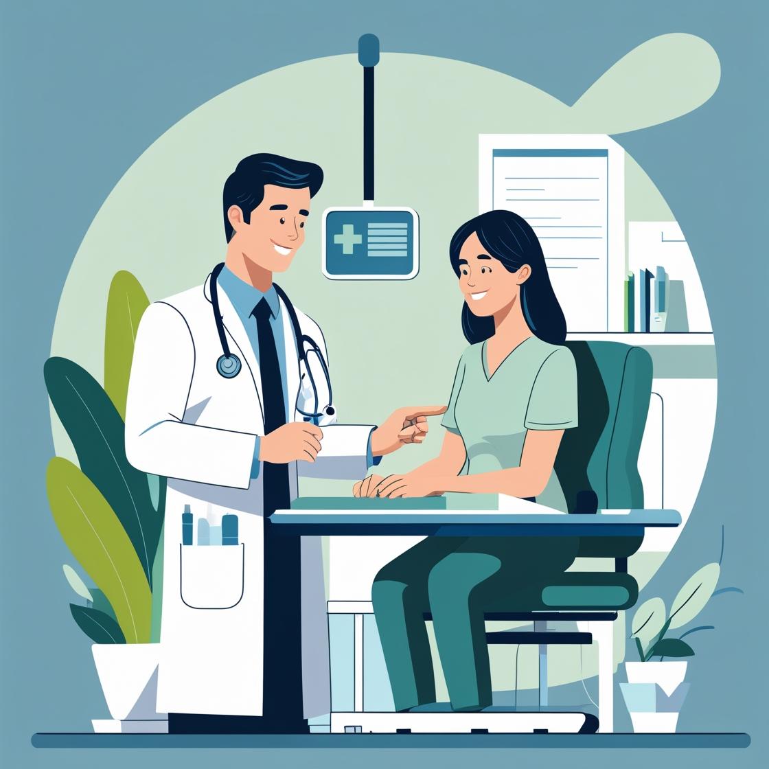 Doctor consoling patient or nurse.