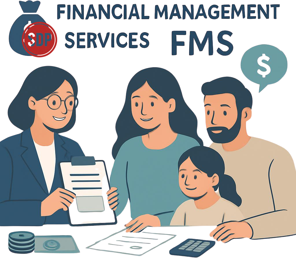 FMS fiscal agent providing services to a family of 3. SDP stamped.