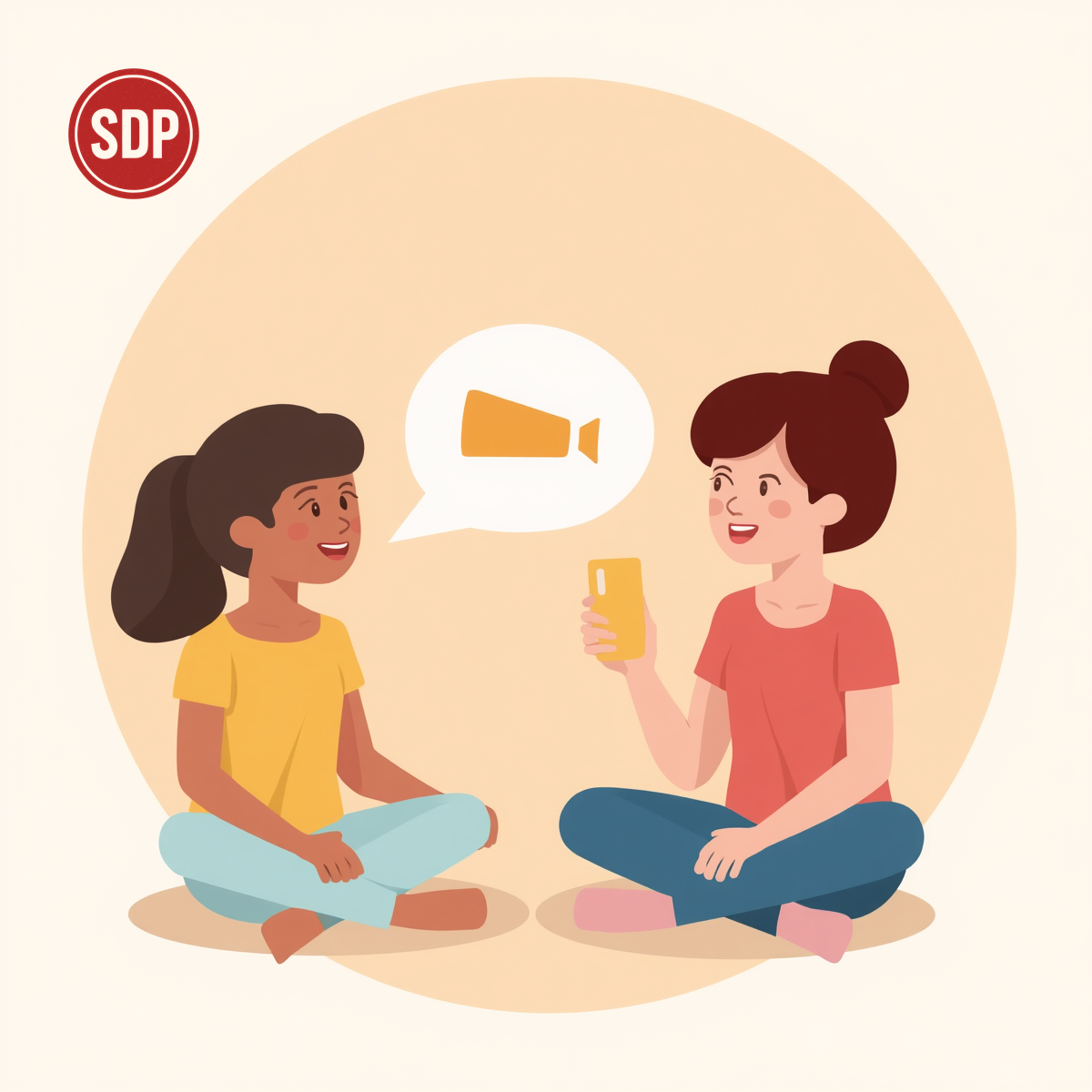 Speech services for a youth speech therapist working with young person on speech therapy. SDP-stamped