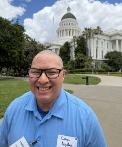 Eric in front of the CA State Capitol.